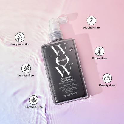 COLOR WOW Dream Coat for Curly Hair – Anti-Frizz Spray for Wavy & Curly Hair